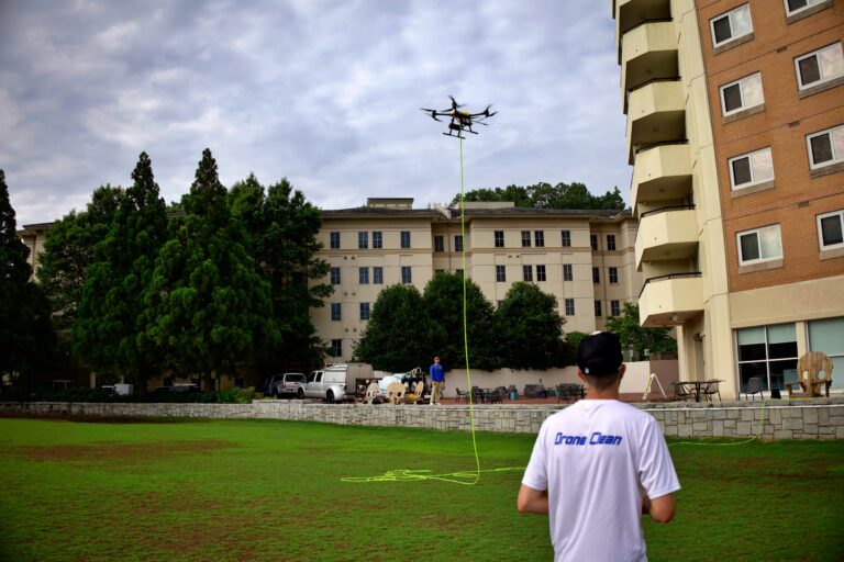 drone pressure washing