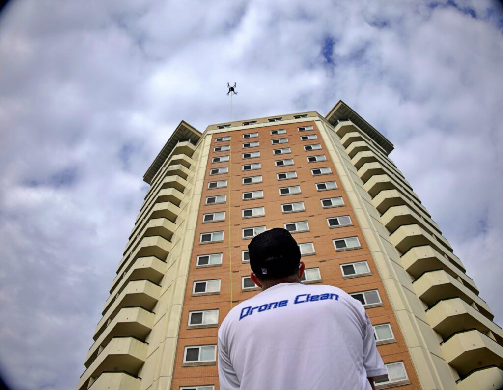 drone pressure washing